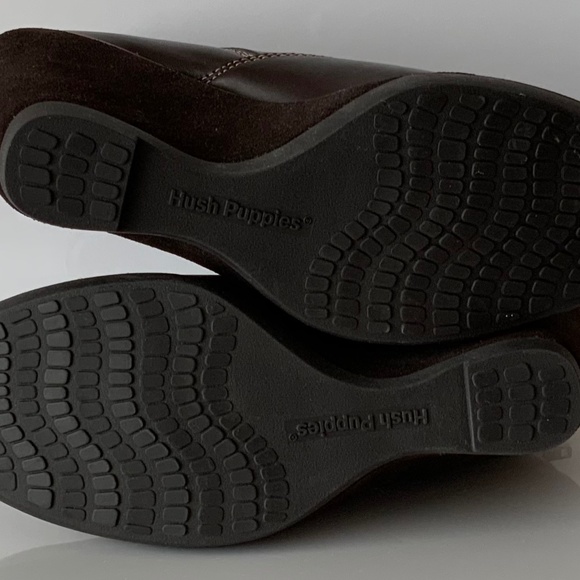 Hush Puppies Cignet Leather Wedge Booties - 8 - Picture 10 of 10